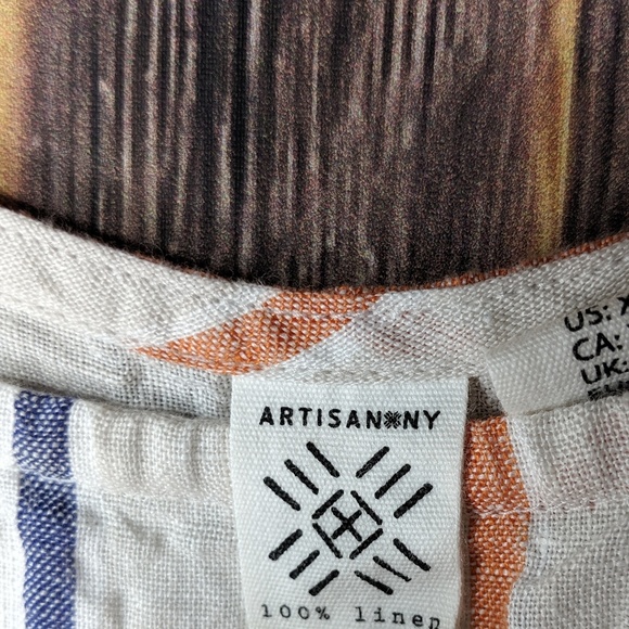 Artisan NY Linen Top Sleeveless Loose Fit Tank XL - Picture 2 of 8